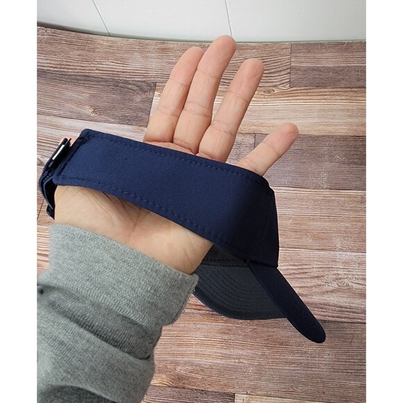 Nike Dri-FIT PACELINE Ace Visor M/L Blue White Swoosh Adjustable Performance Hat - Picture 4 of 9